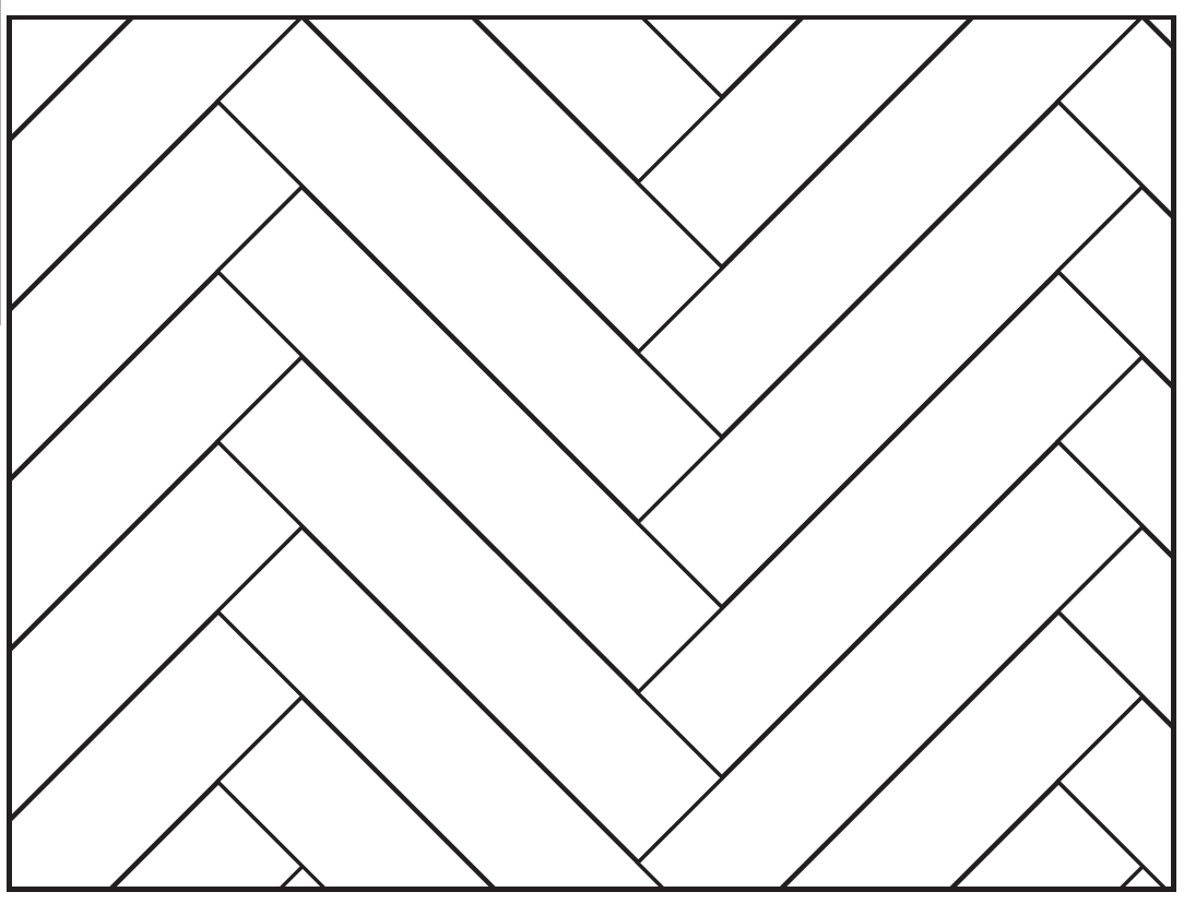 Preverco Bois franc Herring Solid Érable Nuance Havana mat 4-1/4 po x 3/4 po, motif chevron