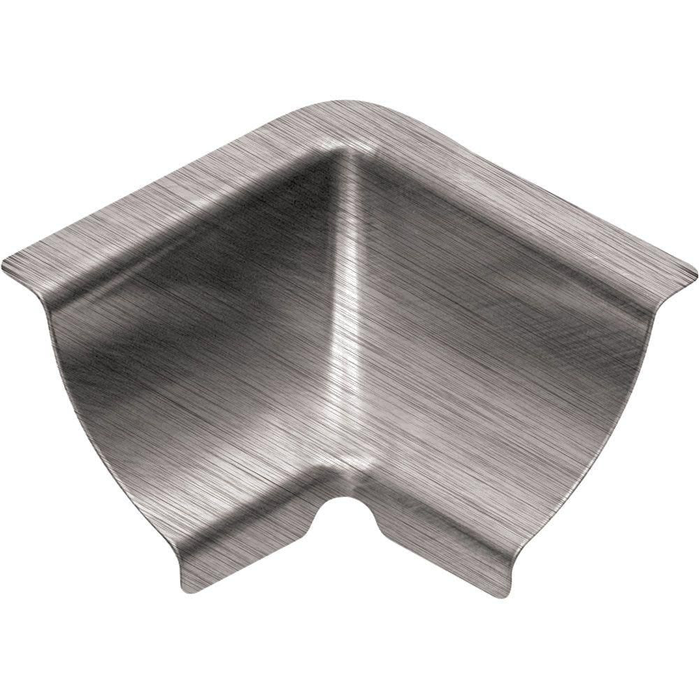 Schluter DILEX-EHK Coin intérieur 90° 2-directions avec un radius de 23/32" (18.5 mm) - acier inoxydable (V2) brossé