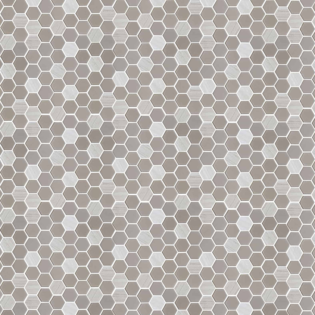 Carreaux de céramique | Collection Exagon - Mosaïque - 2 po x 2 po