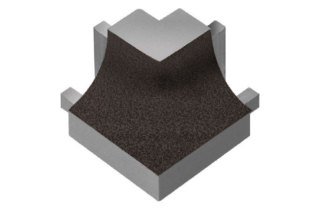 Schluter DILEX-AHK Coin extérieur carré 90° avec un radius de 3/8" (10 mm) - aluminium anthracite foncé