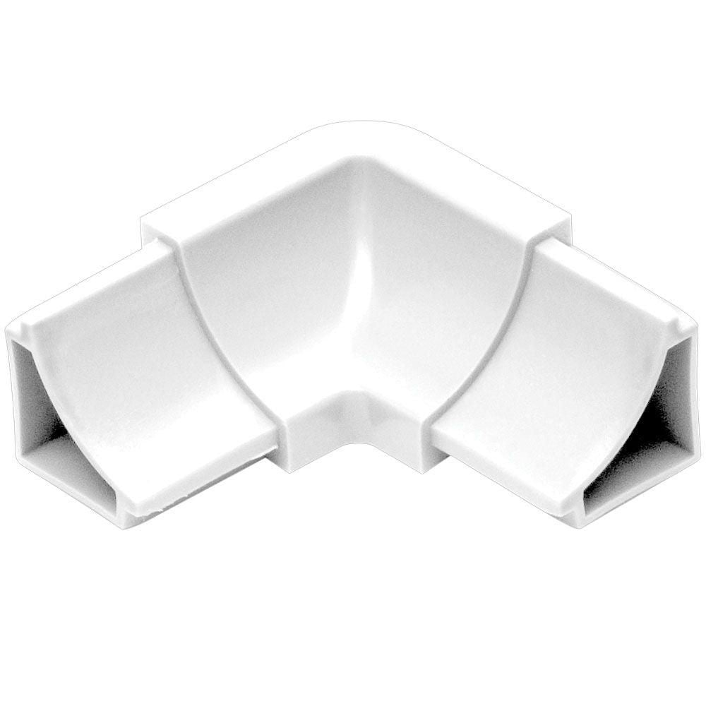 Schluter DILEX-HKW Coin intérieur 90° 2-directions avec un radius de 11/16" (18 mm) - plastique PVC blanc éclatant