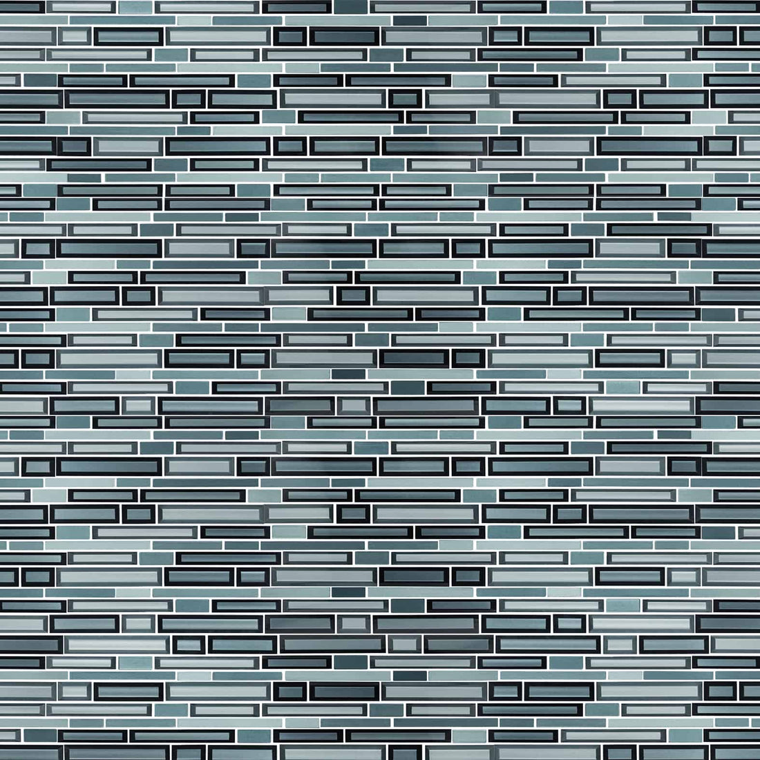 Carreaux de céramique Collection Visto, mosaïque 12 po x 12 po Abyss, tesselles bleu profond