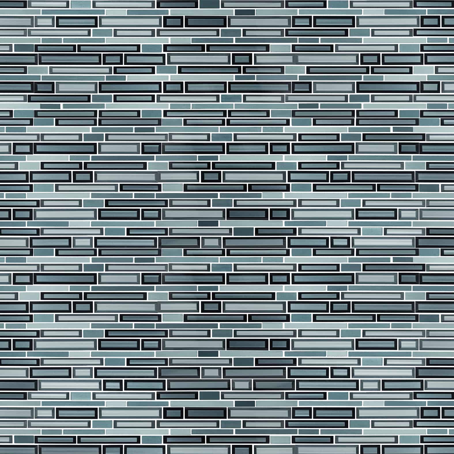 Carreaux de céramique Collection Visto, mosaïque 12 po x 12 po Abyss, tesselles bleu profond