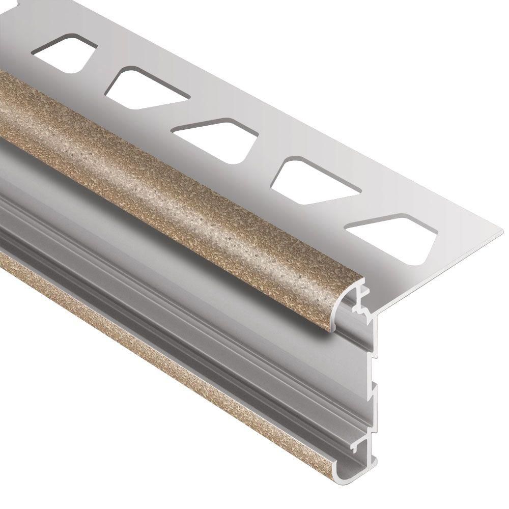 Schluter RONDEC-CT Profilé de bordure à comptoir double rail - Aluminum Beige 5/16" (8 mm) x 8' 2-1/2"