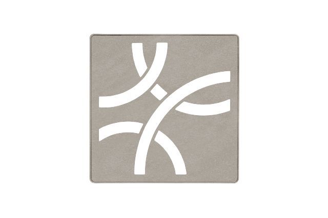 Schluter KERDI-DRAIN Ensemble de grille carrée Curve - acier inoxydable (V2) gris pierre 4"