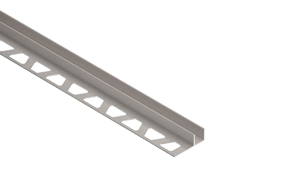 Schluter DECO-SG Profilé décoratif de protection à rainure aluminium anodisé gris pierre 1/2" (12.5 mm) x 1/2" x 8' 2-1/2"