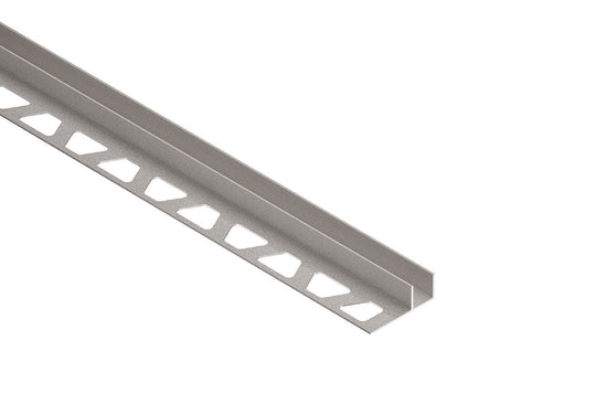 Schluter DECO-SG Profilé décoratif de protection à rainure aluminium anodisé gris pierre 1/2" (12.5 mm) x 1/2" x 8' 2-1/2"