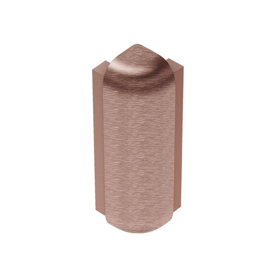 Schluter RONDEC-STEP Coin extérieur 90° avec ailette verticale de 2-1/4" - aluminium anodisé cuivre brossé 3/8" (10 mm)