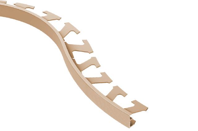 Schluter SCHIENE Profilé radius de bordure de mur - aluminium bahamas 3/8" (10 mm) x 8' 2-1/2"