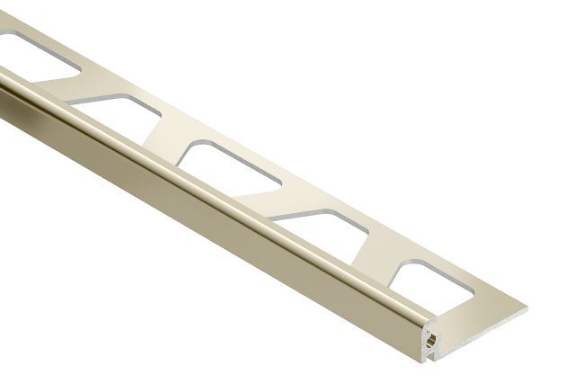 Schluter JOLLY Moulure de bordure de mur aluminium anodisé nickel poli 3/8" (10 mm) x 8' 2-1/2"