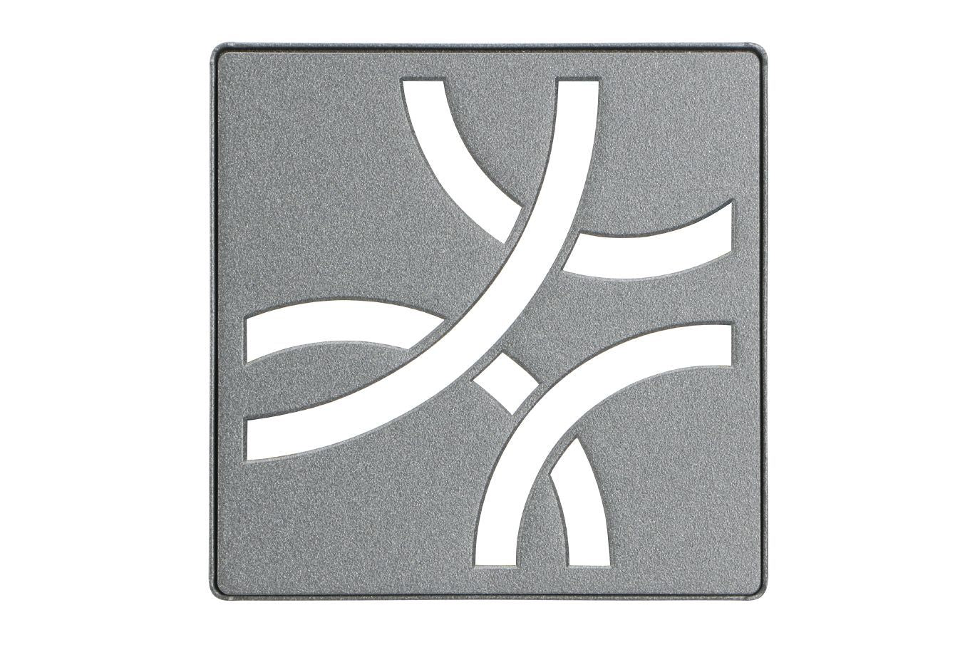 Schluter KERDI-DRAIN Ensemble de grille carrée Curve acier inoxydable (V2) étain 4"