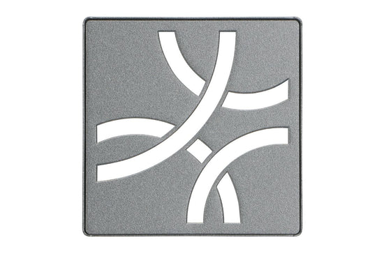Schluter KERDI-DRAIN Ensemble de grille carrée Curve acier inoxydable (V2) étain 4"