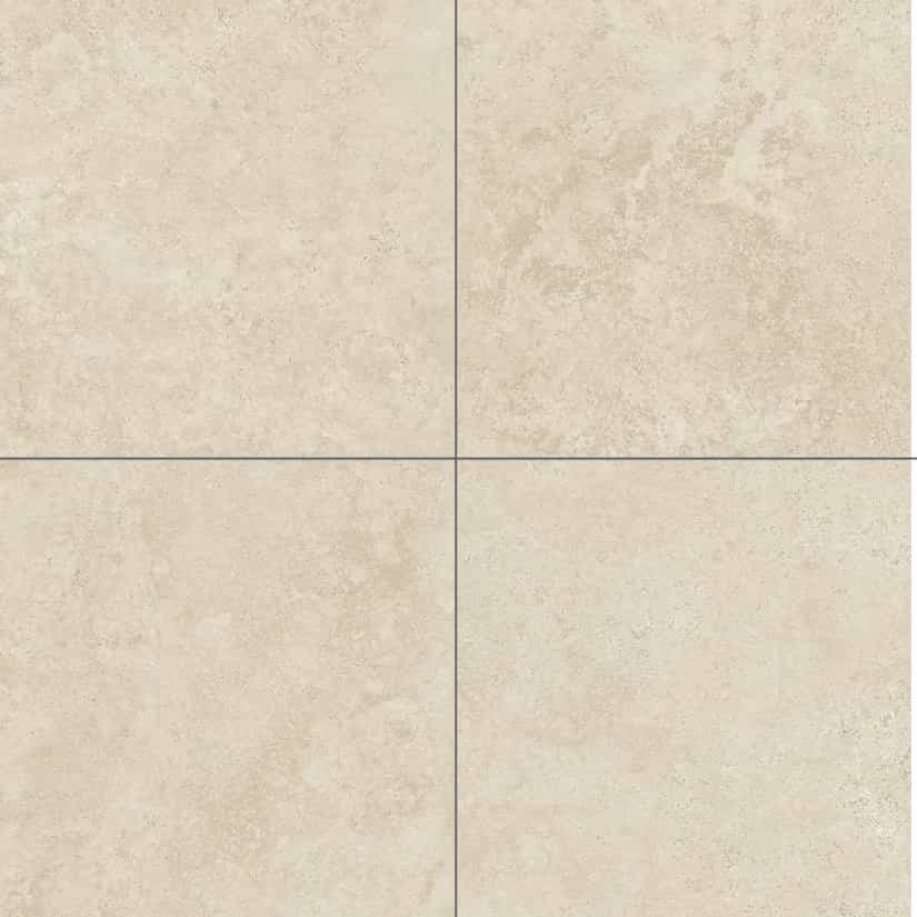 Carreaux de céramique Marvel Travertine 24 po x 24 po Cross Cut perle, fini mat