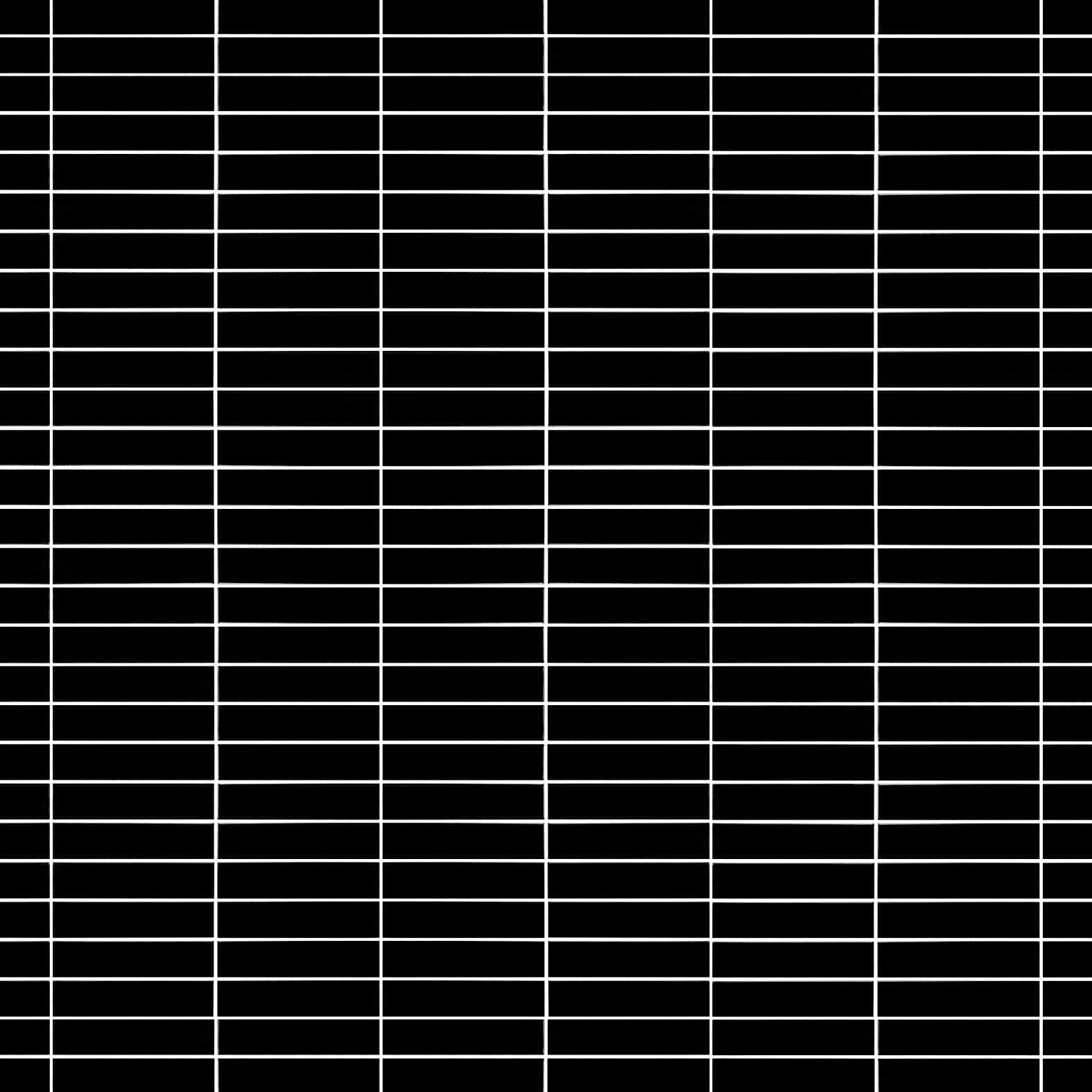 Carreaux de céramique Collection Stack mosaïque 1 po x 6 po Nero noir tuiles rectangulaires