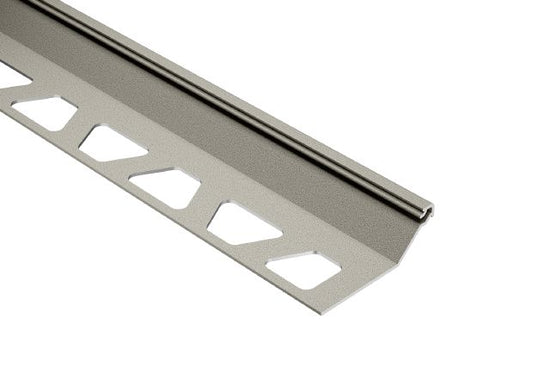 Schluter FINEC-SQ Moulure de finition et de protection des rebords avec surface visible mince et carrée Aluminium Gris pierre 1/2" x 8' 2-1/2"