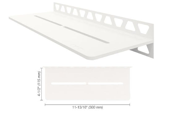 Schluter SHELF-W Étagère mural rectangulaire Pure Design - aluminium blanc mat