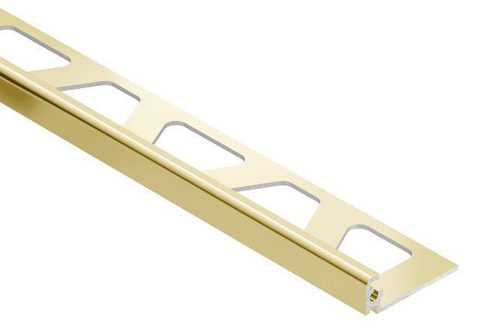 Schluter JOLLY Moulure de bordure de mur Aluminium anodisé Laiton poli 3/8" (10 mm) x 8' 2-1/2"