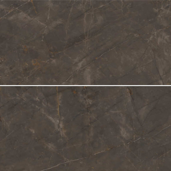 Carreaux de céramique Marmi Classici 24 po x 48 po Pulpis Grey poli, veinage marbre gris, finition brillante