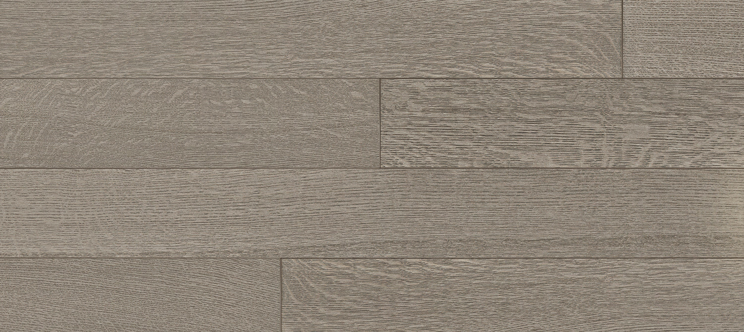 Preverco Bois d'ingénierie Flex19 Chêne blanc SQ Nuance Inox mat, lames 5-1/8 po x 3/4 po