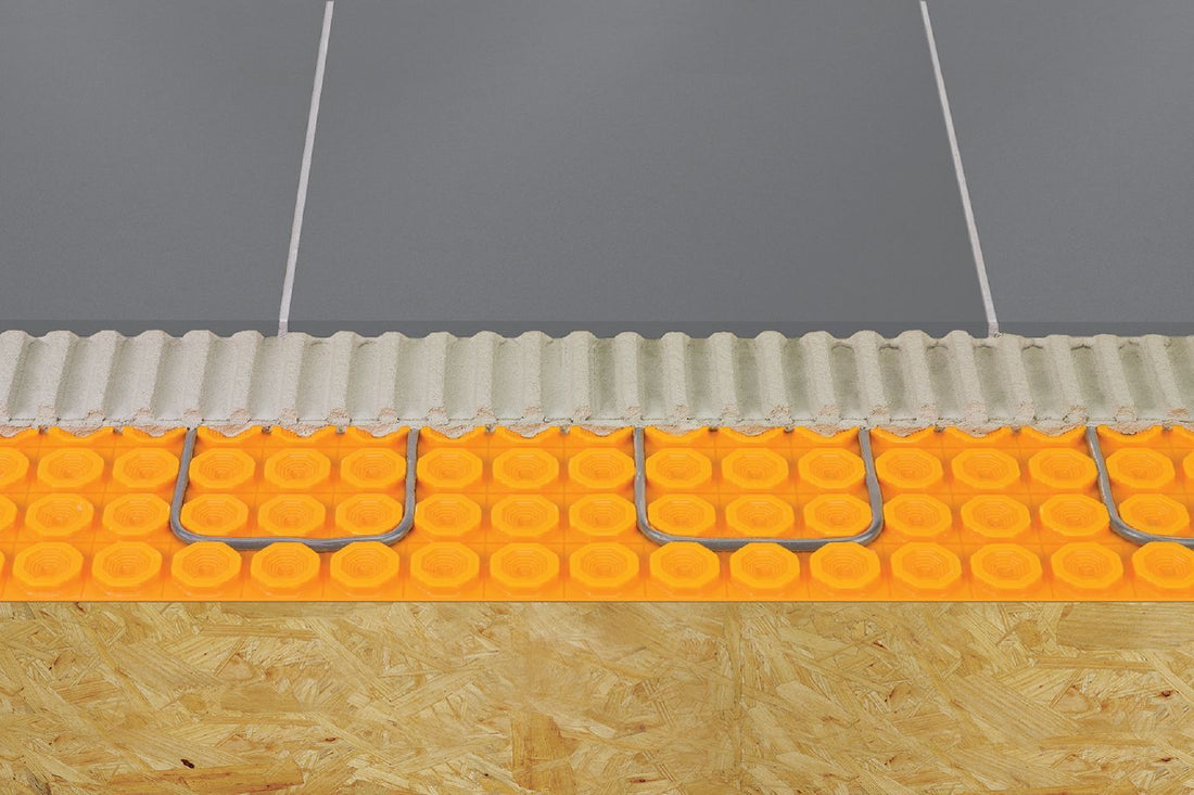 Schluter DITRA-HEAT-PS Membrane de désolidarisation autocollante en panneau pour plancher chauffant 2' 7" x 3' 3" - 5 mm (8.4 pi²)
