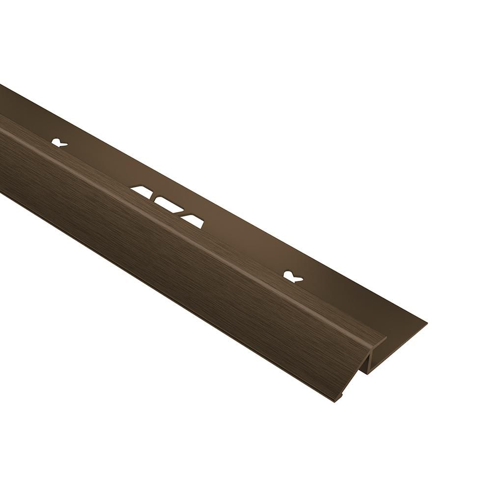 Schluter VINPRO-U Profilé réducteur pour revêtement de vinyle - aluminium anodisé bronze antique brossé 5/32" (4 mm) x 8' 2-1/2"