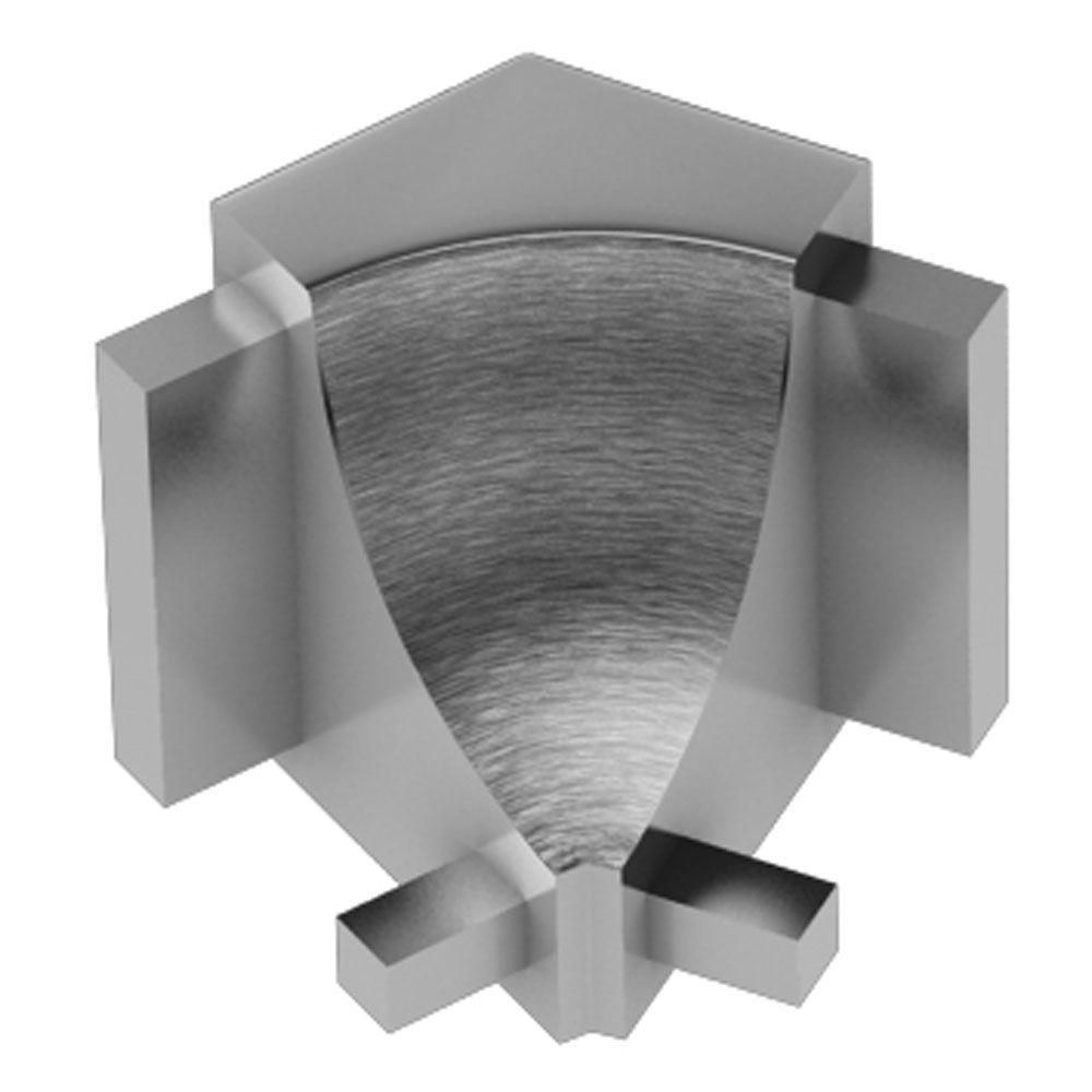 Schluter DILEX-AHK Coin intérieur 135° avec un radius de 3/8" (10 mm) - aluminium anodisé chrome brossé