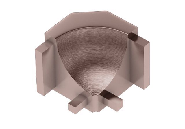 Schluter DILEX-AHK Coin intérieur 90° avec un radius de 3/8" (10 mm) - aluminium anodisé cuivre brossé