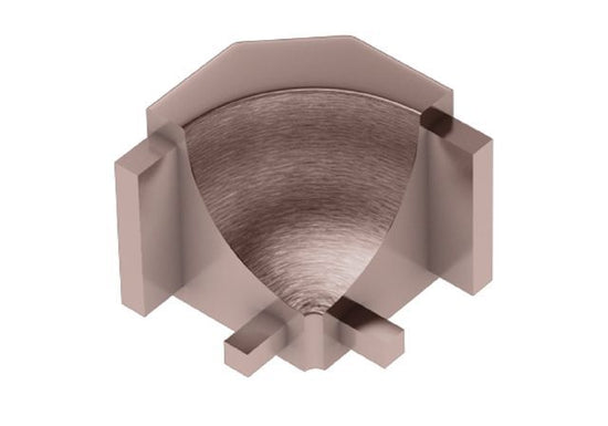 Schluter DILEX-AHK Coin intérieur 90° avec un radius de 3/8" (10 mm) - aluminium anodisé cuivre brossé