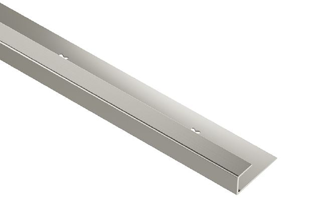 Schluter VINPRO-S Profilé de bordure pour revêtement de vinyle nickel brossé 1/4" (6 mm) x 8' 2-1/2"