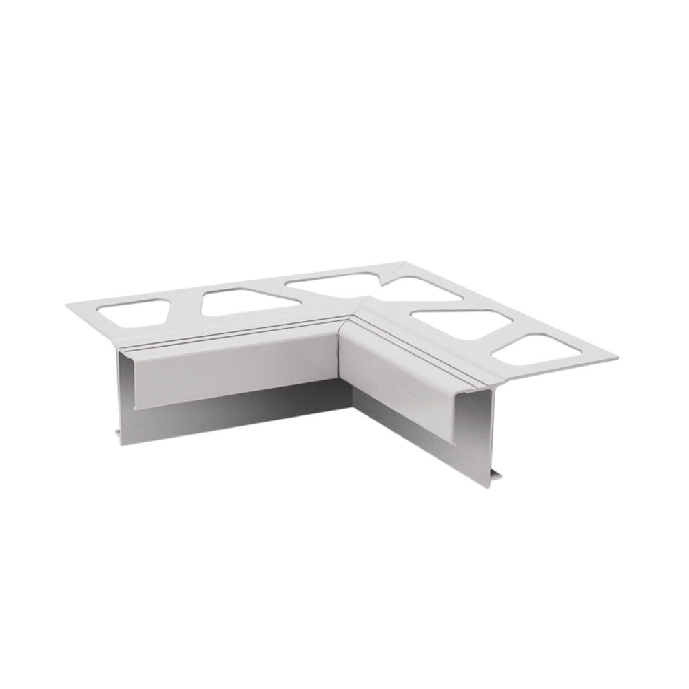 Schluter BARA-RAK Coin intérieur 90° pour profilé de bordure de balcon aluminium blanc éclatant