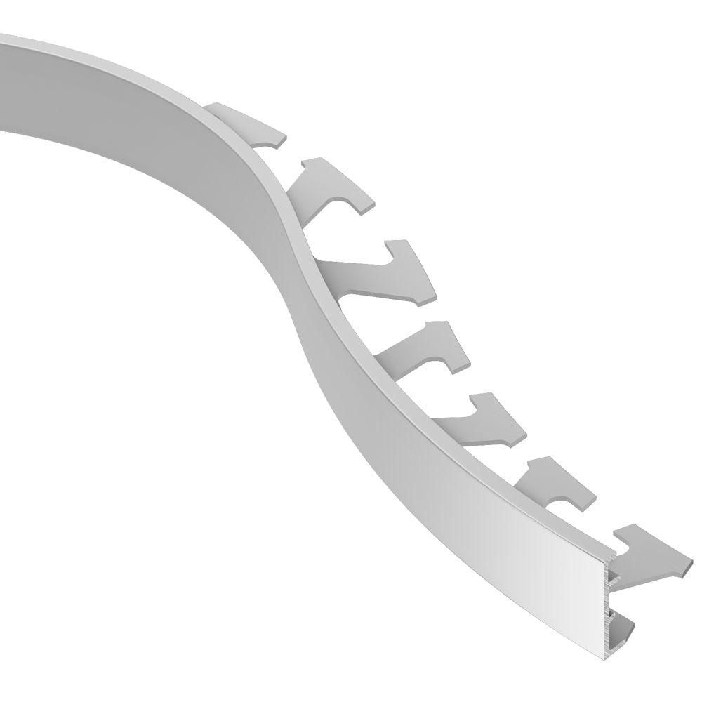 Schluter SCHIENE Profilé radius de bordure pour mur/plancher - aluminium anodisé mat 17/32" (14 mm) x 8' 2-1/2"