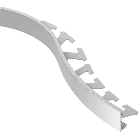 Schluter SCHIENE Profilé radius de bordure pour mur/plancher - aluminium anodisé mat 17/32" (14 mm) x 8' 2-1/2"
