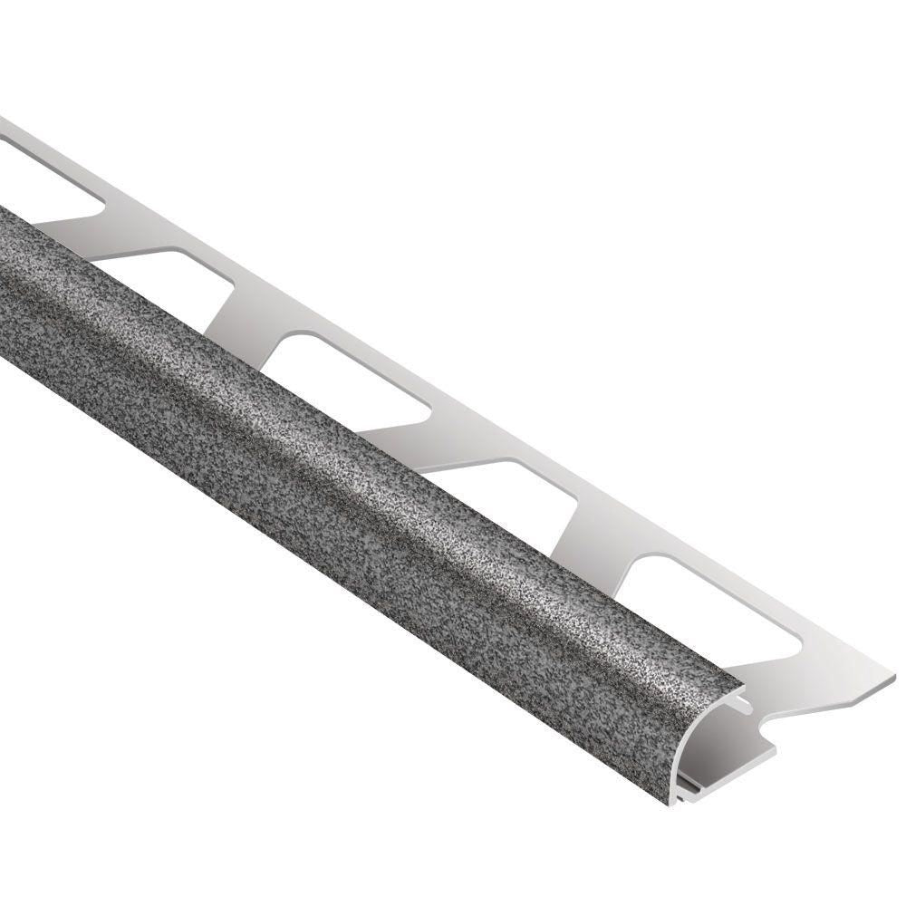 Schluter RONDEC Profilé de bordure rond - aluminium étain 1/2" (12.5 mm) x 8' 2-1/2"