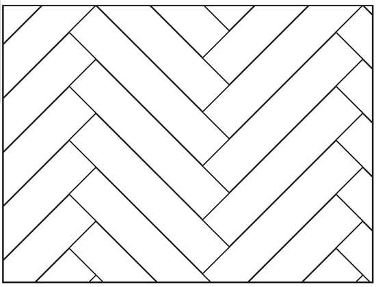 Preverco Bois franc Herring Solid Chêne rouge Nuance Ice, finition mat, lames 4-1/4 po x 3/4 po, motif chevron