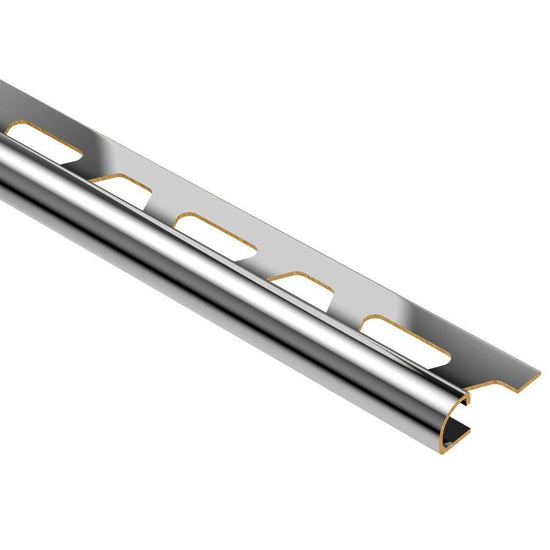 Schluter RONDEC Profilé de bordure rond - aluminium laiton chromé 1/2" (12.5 mm) x 8' 2-1/2"