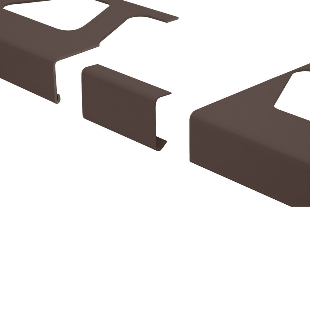 Schluter BARA-RW Raccord pour profilé de bordure de balcon aluminium brun noir 3-3/4" (95 mm)