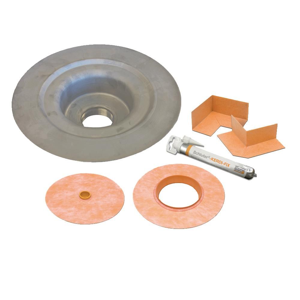 Schluter KERDI-DRAIN Ensemble de bride filetée - acier inoxydable (V2) 2"
