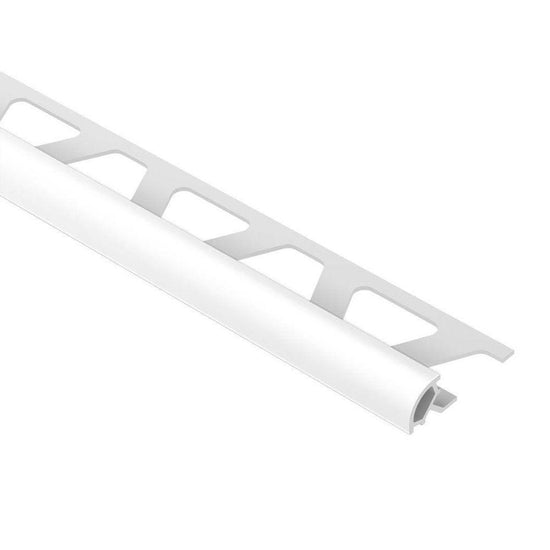 Schluter RONDEC Bullnose Trim - Plastique (PVC) Blanc Éclatant 5/16" (8 mm) x 8' 2-1/2"