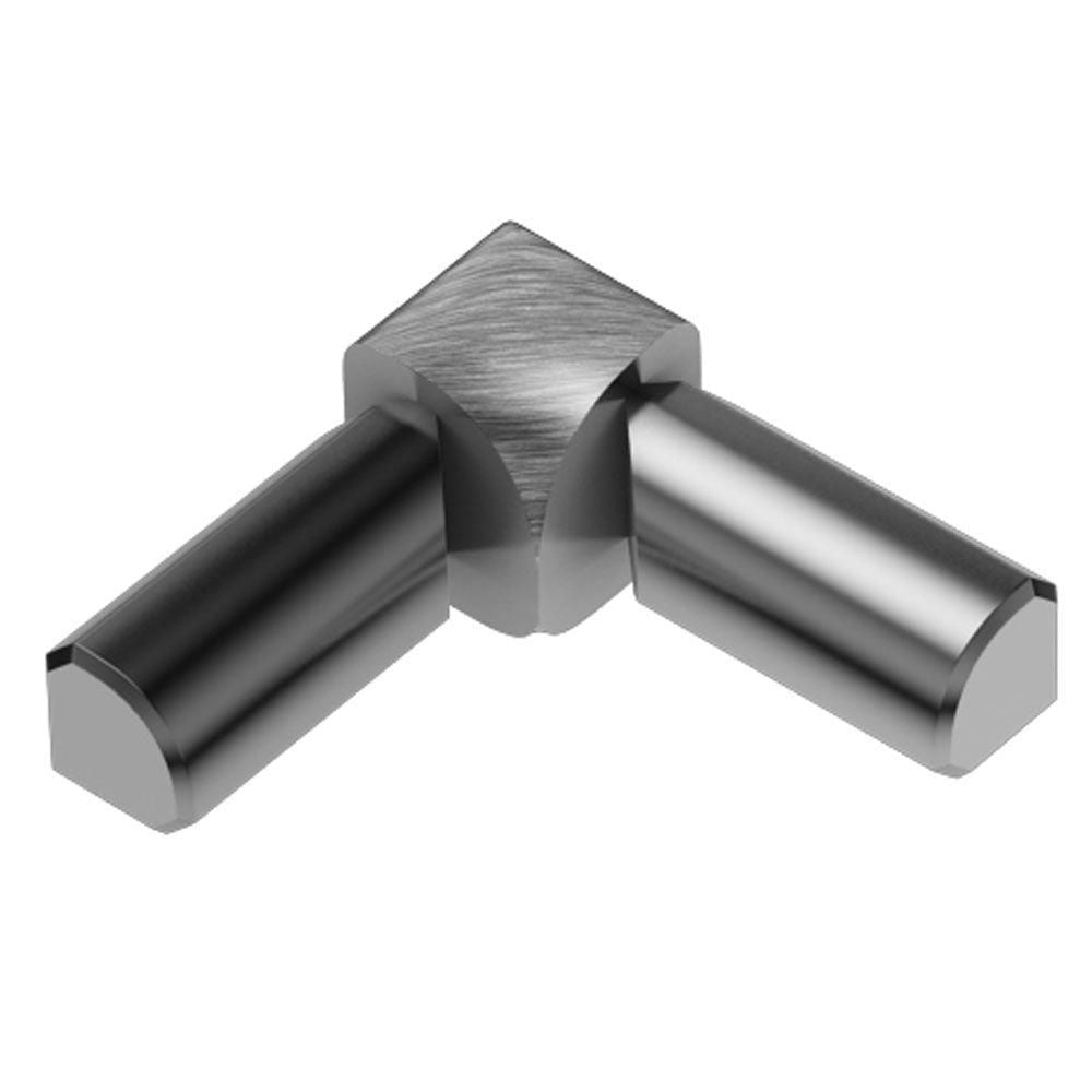 Schluter RONDEC Coin intérieur à 2 bouts 90° - aluminium anodisé chrome brossé 1/2" (12.5 mm)