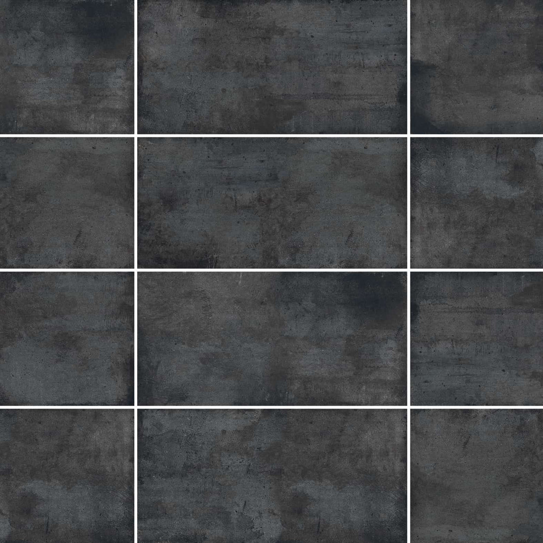 Carreaux de céramique Teknostone 12 po x 24 po noir doux finition mat