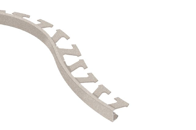 Schluter SCHIENE Profilé radius de bordure de mur aluminium Grège 3/8" (10 mm) x 8' 2-1/2"