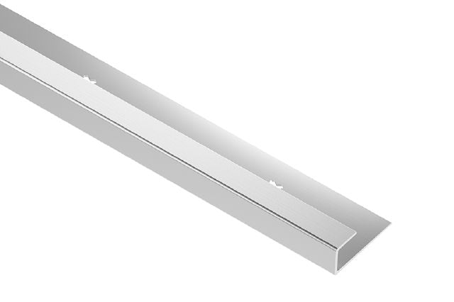 Schluter VINPRO-S Profilé de bordure pour revêtement de vinyle chrome brossé 3/8" (10 mm) x 8' 2-1/2"