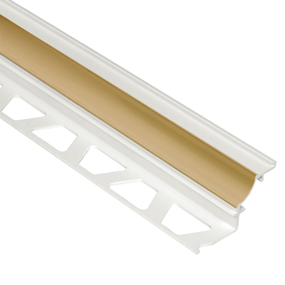 Schluter DILEX-PHK Profilé à gorge avec un radius de 3/8" (10 mm) - plastique PVC beige clair 3/8" x 8' 2-1/2"