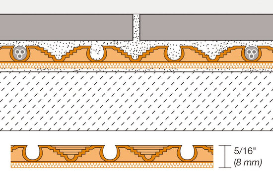 Schluter DITRA-HEAT-DUO Membrane de désolidarisation avec rupture thermique en feuille pour plancher chauffant 3' 2-5/8" x 2' 7-3/8" 8 mm (8.4 pi²)