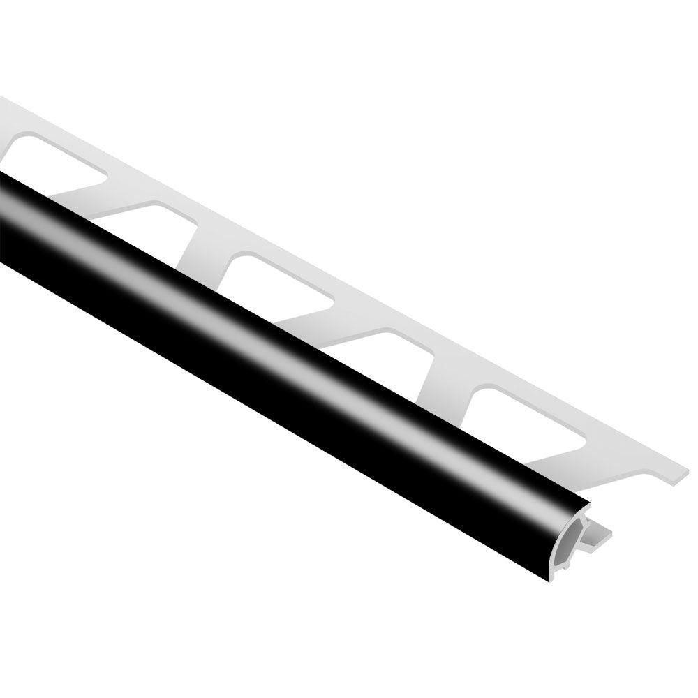 Schluter RONDEC Bullnose Trim - Plastique (PVC) Noir 3/8" (10 mm) x 8' 2-1/2"