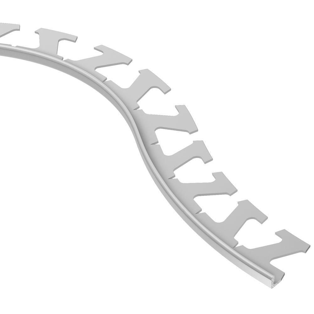 Schluter SCHIENE Profilé radius de bordure pour mur/plancher - aluminium anodisé mat 3/16" (4.5 mm) x 8' 2-1/2"