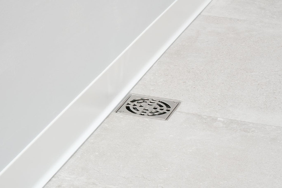 Schluter KERDI-DRAIN-F Kit de bride en acier inoxydable (V2) avec sortie filetée de 2"