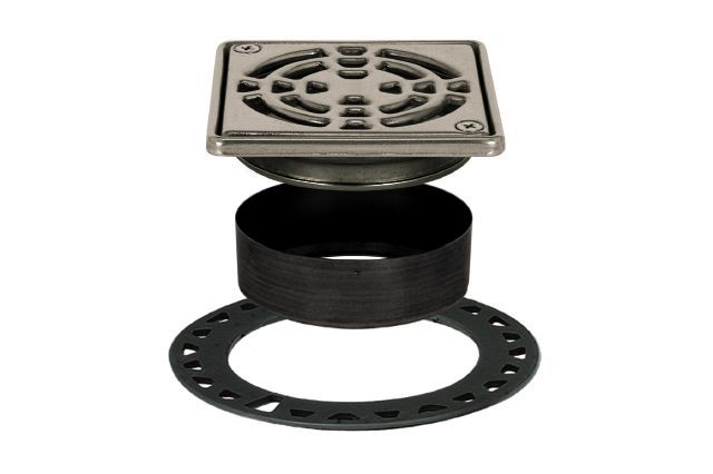 Schluter KERDI-DRAIN Ensemble de grille carrée Classic - acier inoxydable (V2) 4" (paquet de 10)