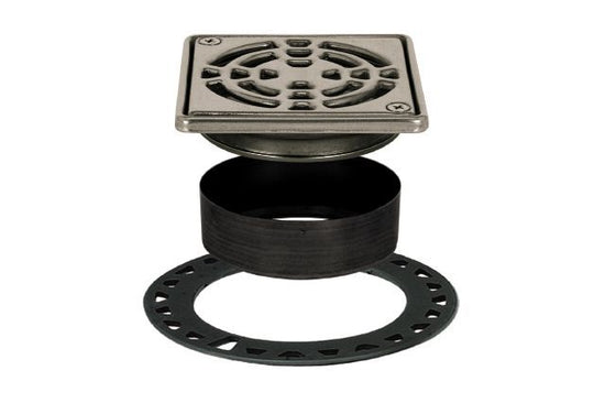 Schluter KERDI-DRAIN Ensemble de grille carrée Classic - acier inoxydable (V2) 4" (paquet de 10)