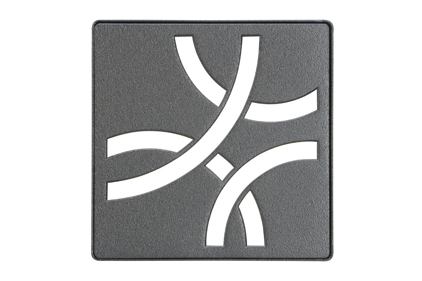 Schluter KERDI-DRAIN Ensemble de grille carrée Curve acier inoxydable (V2) anthracite foncé 4"